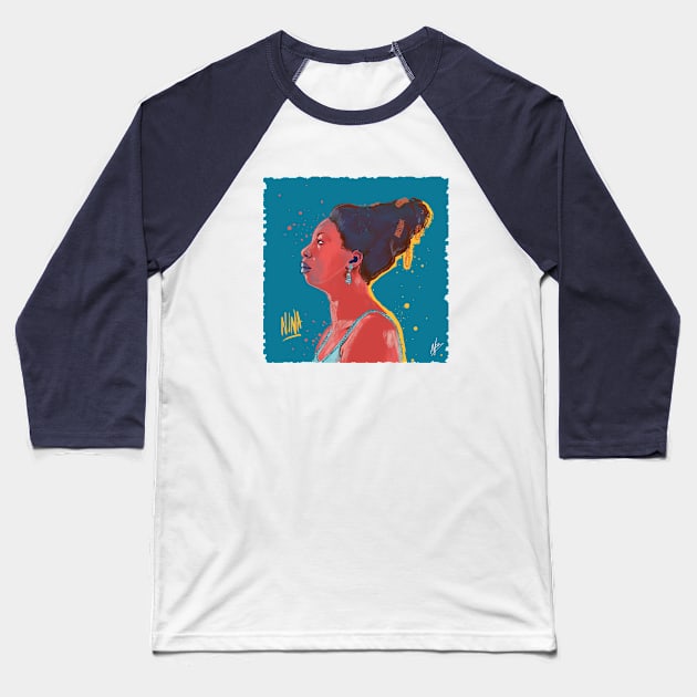 Nina Baseball T-Shirt by MikeBrennanAD